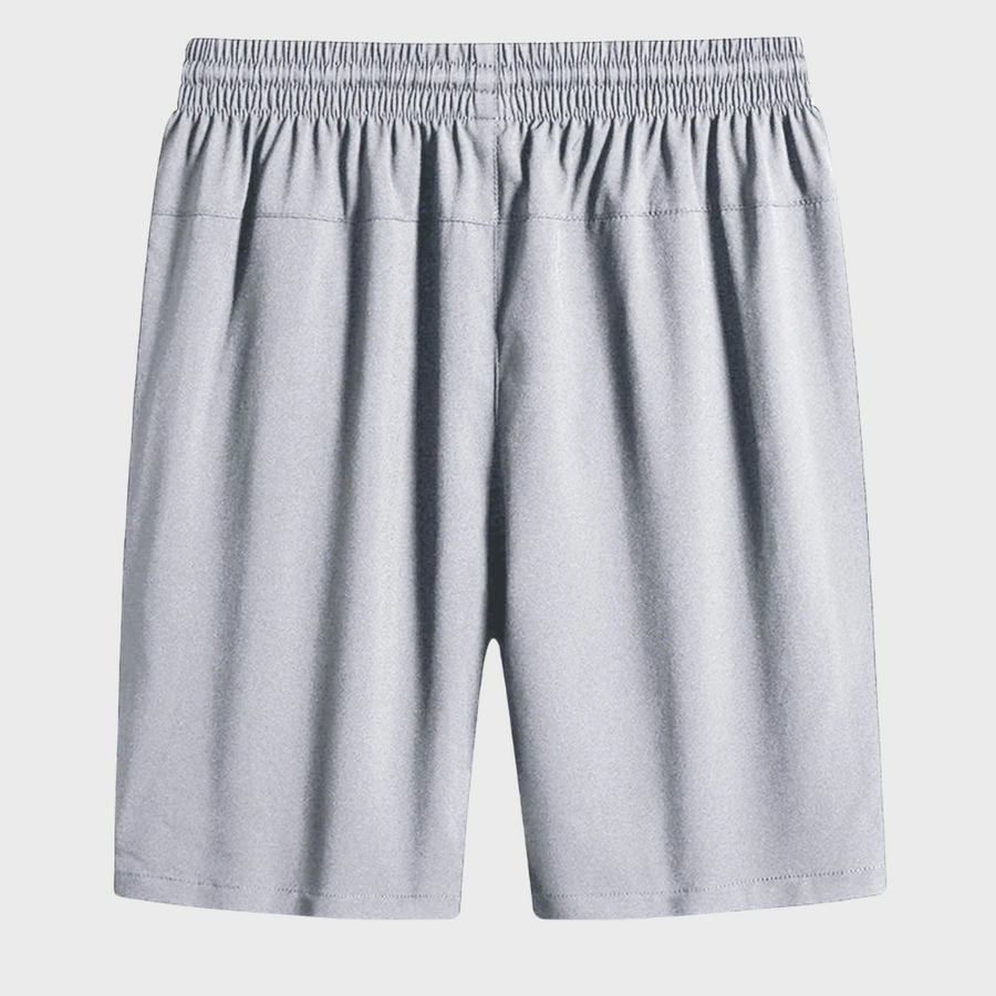 Comfortabele heren korte broek met trekkoord taille, ideaal voor zomerse casual outfits. Ontspannen pasvorm.