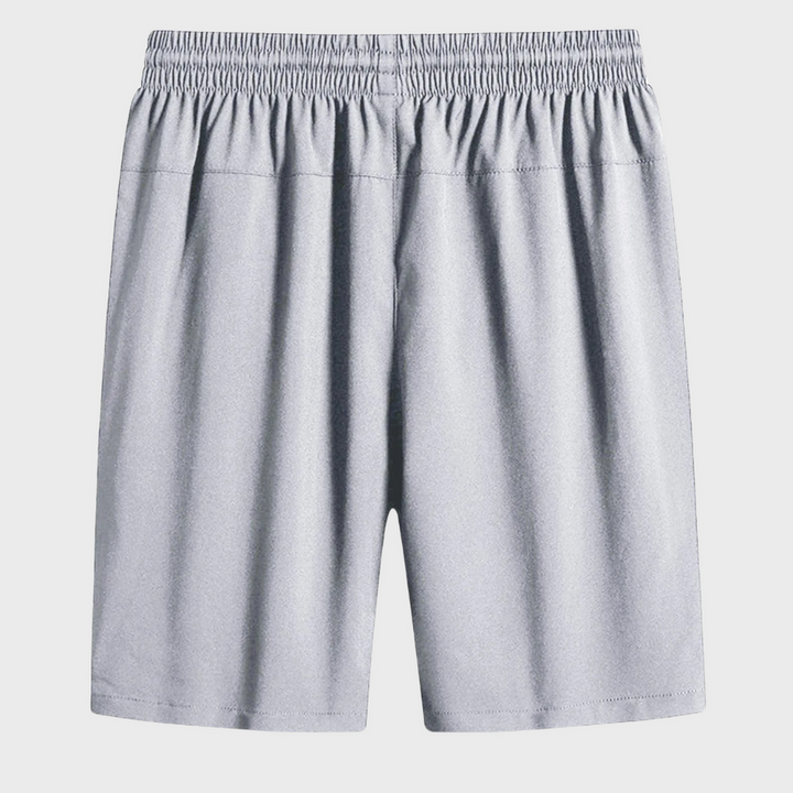 Comfortabele heren korte broek met trekkoord taille, ideaal voor zomerse casual outfits. Ontspannen pasvorm.