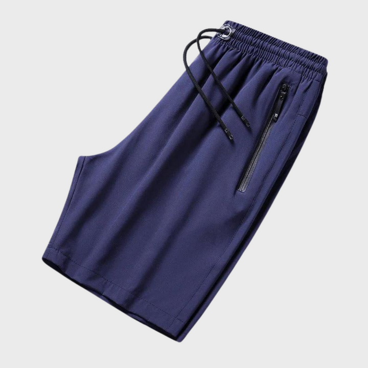 Flexibele heren korte broek met trekkoord, perfect voor actieve zomerdagen en ontspannen momenten. Lichtgewicht.