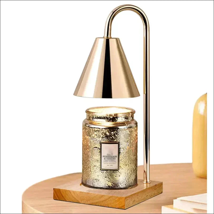 Sophia kaarsverwarmer lamp met dimbare verlichting en timer; veilige interieurdecoratie.
