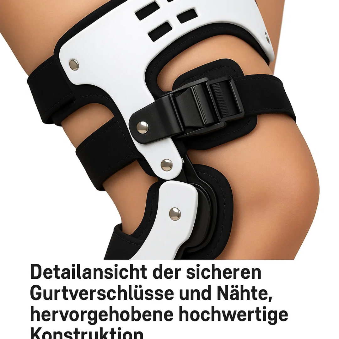 Verstelbare, orthopedische knieorthese, geschikt voor diverse knieklachten en sportblessures.