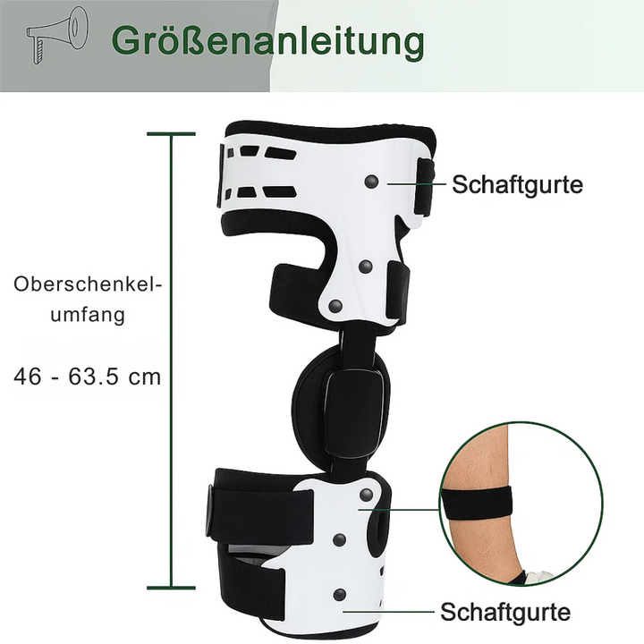 Zachte, ademende kniebrace voor knieondersteuning bij artrose, ideaal voor revalidatie.