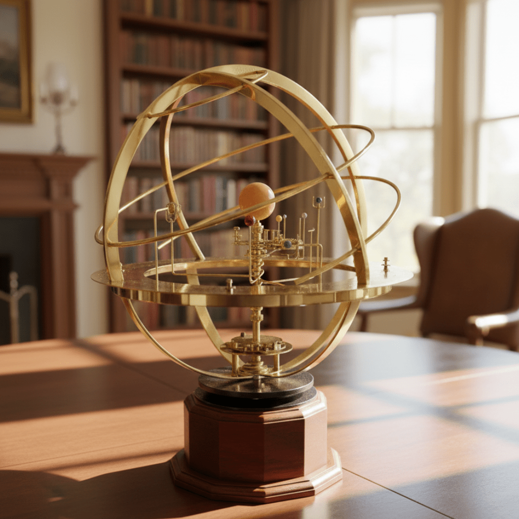 Elegant zonnestelsel model woondecoratie, uniek interieurstuk. Gedetailleerde planeten voor tafeldecoratie.