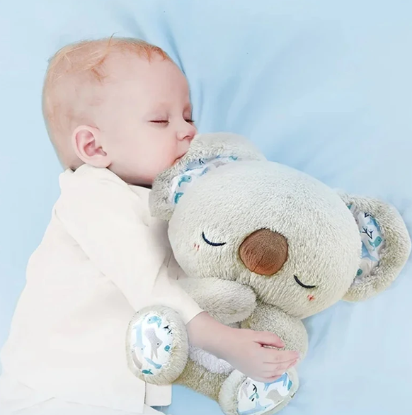 Ademend pluche koala knuffeldier, ontworpen voor ultiem comfort en een rustige nachtrust.