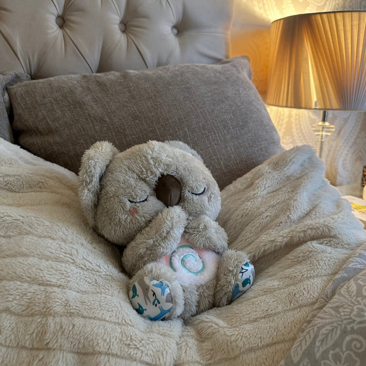 Knuffeldier koala, ademend en zacht. Ideaal pluche voor slaap en ontspanning, geschikt voor alle leeftijden.