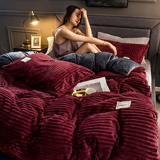 Extra warm microvezel fleece dekbedovertrek, onmisbaar winter beddengoed voor een knusse slaapkamer.