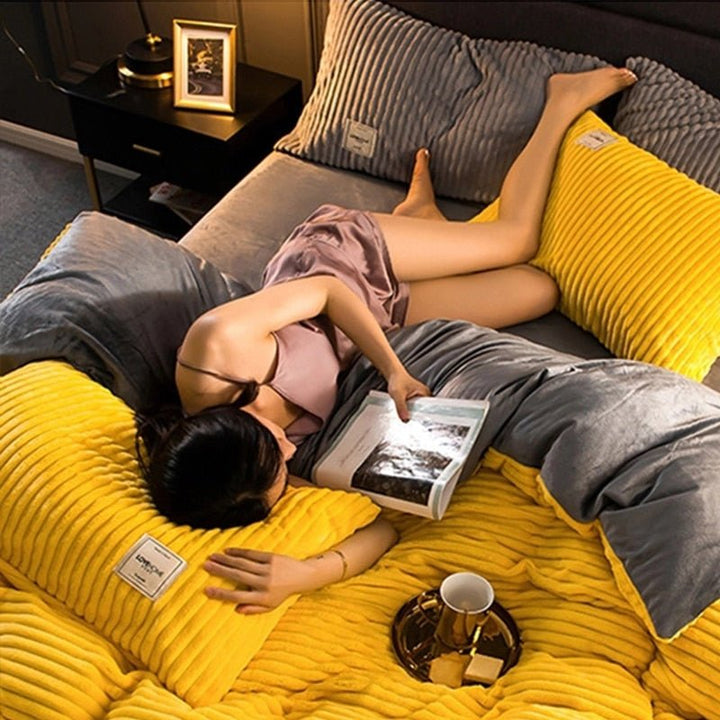 Geniet van een warme winter met dit luxueuze fleece dekbedovertrek, essentieel huisdecoratie item.