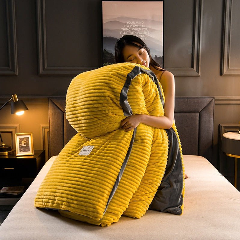 Luxe fleece dekbedovertrek, heerlijk zacht en ademend, ideaal voor een comfortabele slaapkamer.