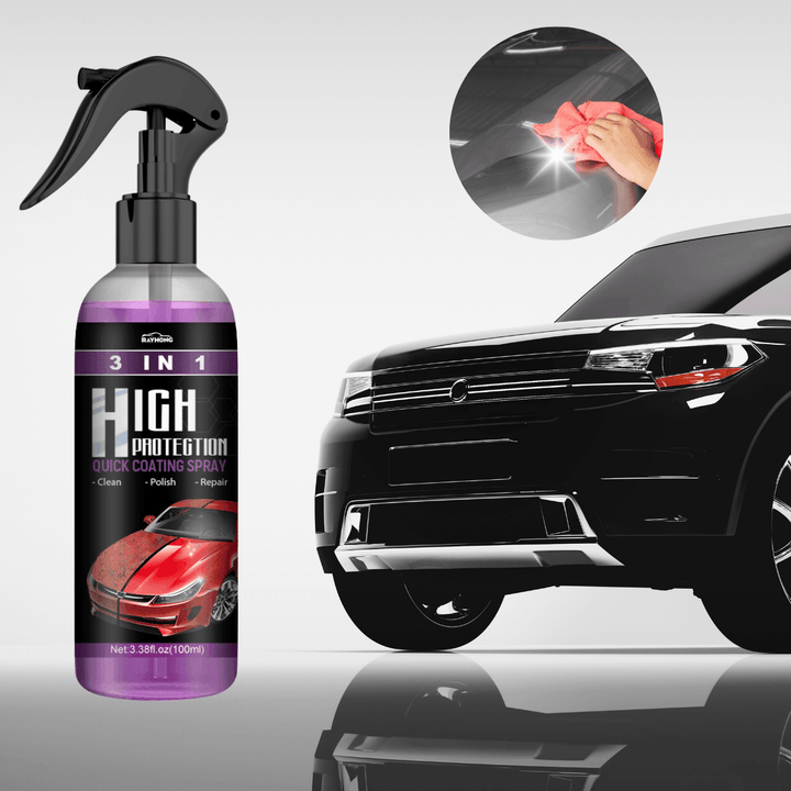 Glanzende auto lak na toepassing van Nano Keramische Coating Spray, voor diepe glans & lakbescherming.