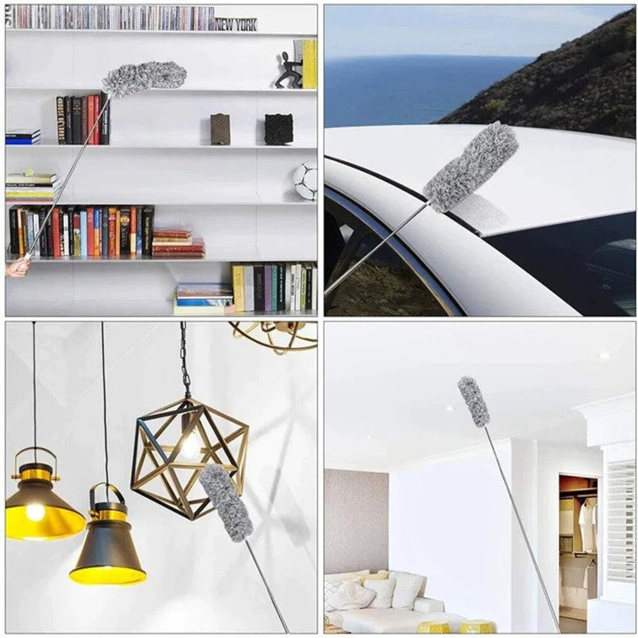 Eenvoudig schoonmaken met deze telescopische stofdoek. Perfect voor moeilijk bereikbare plekken.