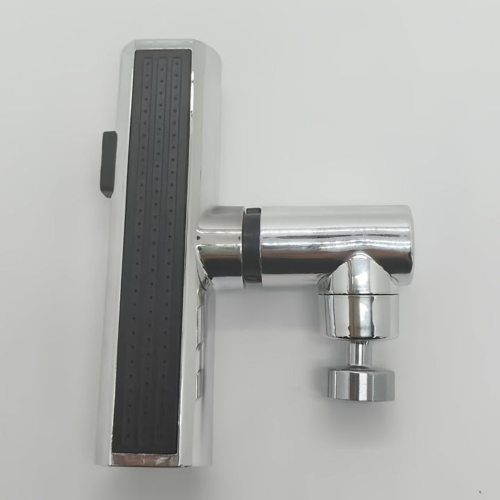 Roterende kraan sproeikop adapter voor flexibel gebruik in keuken en badkamer. Vergemakkelijkt afwas en spoelen.