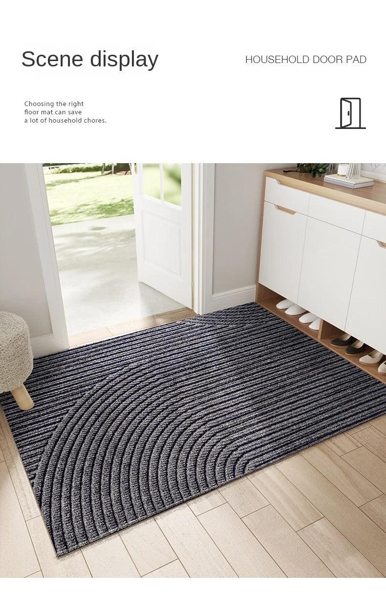 Blauwe antislip entree deurmat, modern design voor binnen en buiten. Houdt je huis schoon en netjes.