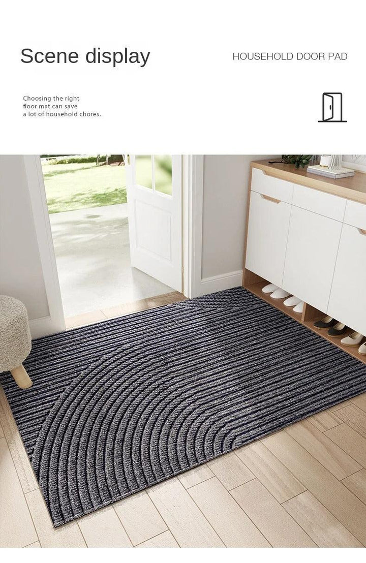 Blauwe antislip entree deurmat, modern design voor binnen en buiten. Houdt je huis schoon en netjes.