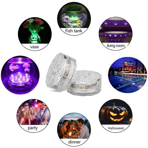 GlowRipple waterdichte LED vijververlichting, energiezuinig en dimbaar met handige afstandsbediening.