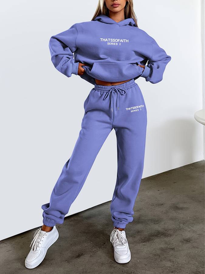 Casual dameskleding sweatset (Harper), comfortabel en veelzijdig joggingpak voor vrouwen.
