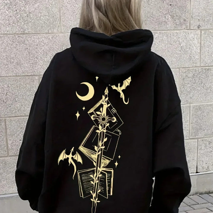 Basgiath War College Fourth Wing hoodie, ideaal cadeau voor fantasy boeken serie fans. Comfortabel.