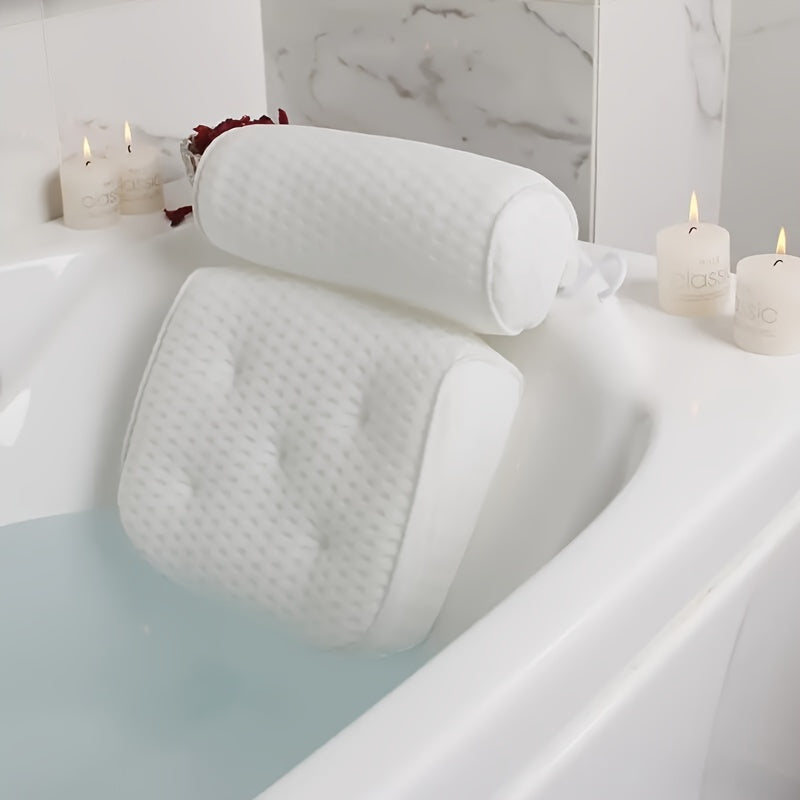Luxe badkussen voor ontspanning, met zachte nek- en rugsteun, waterbestendig voor elk bad.