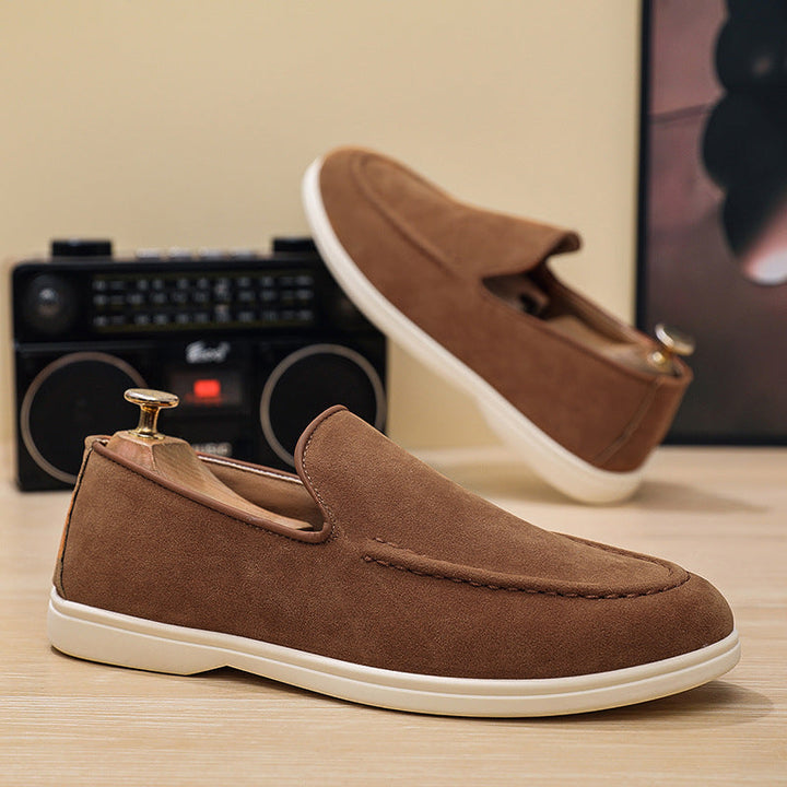 Koffiekleurige heren instappers, comfortabele slip-on casual schoenen voor heren, ideaal voor dagelijks en vrijetijdsgebruik.