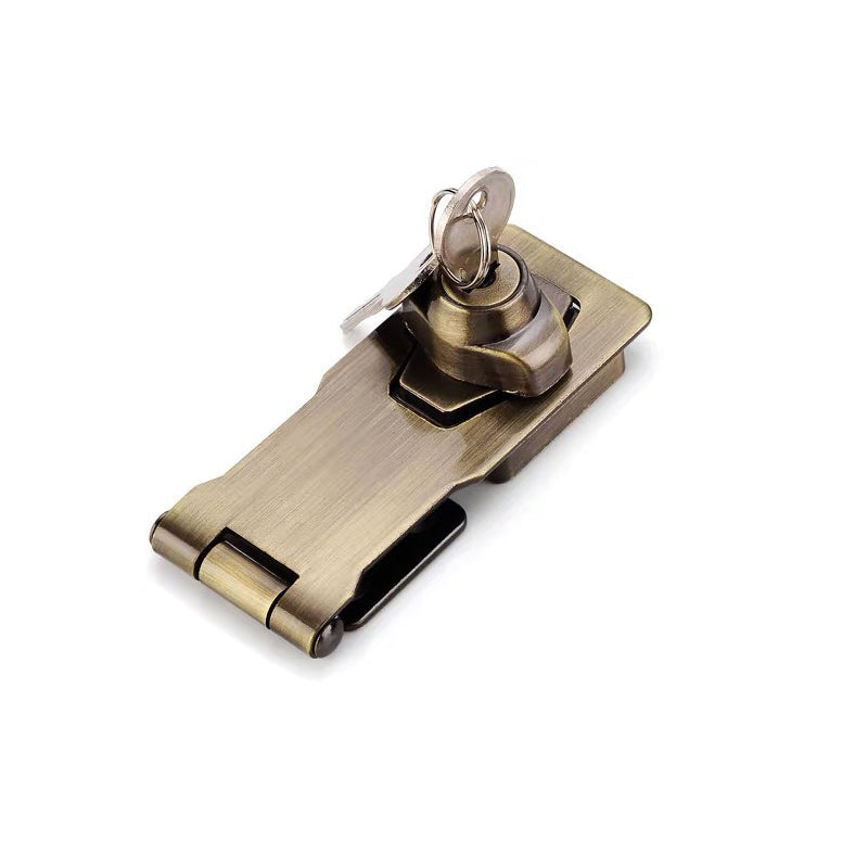 Bronzen boorvrij deurslot, zinklegering, voor beveiliging van kasten en binnendeuren.