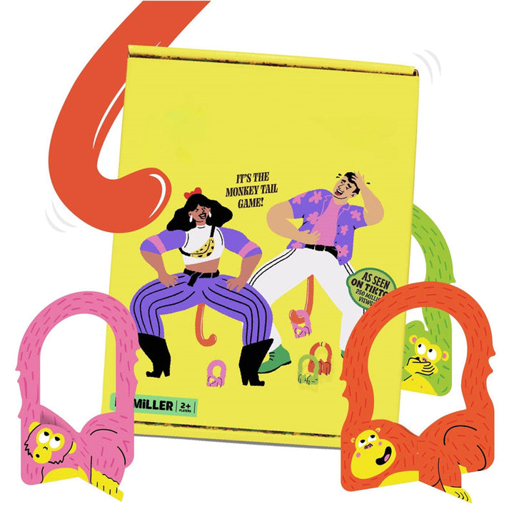 Jong en oud spelen samen het hilarische Swingo gezelschapsspel, genietend van actief familieplezier binnen of buiten.