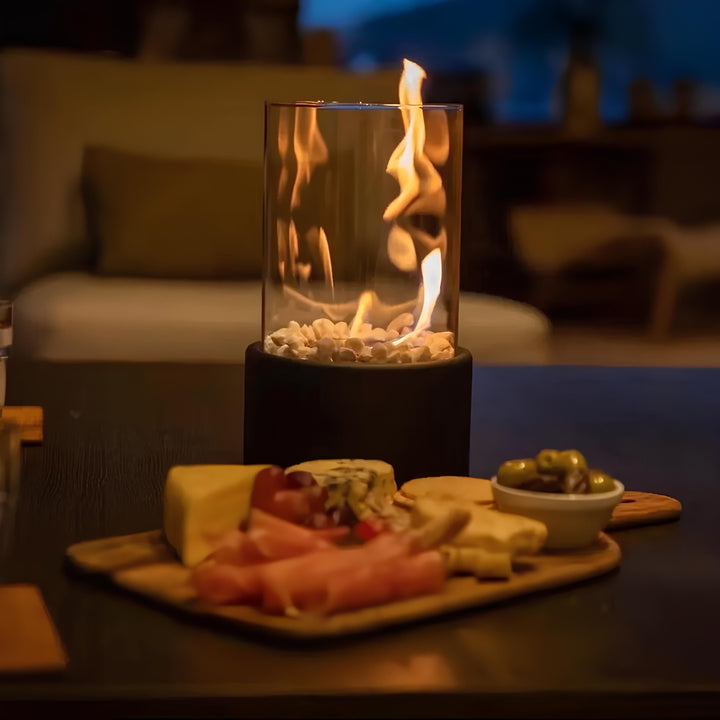 Decoratieve Lumora olielamp met open vlam, perfecte sfeerverlichting voor elk interieur.