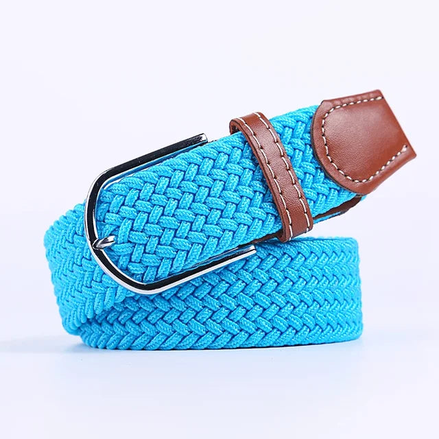 Witte imitatieleer stretchriem, perfect accessoire voor een frisse, modieuze outfit.