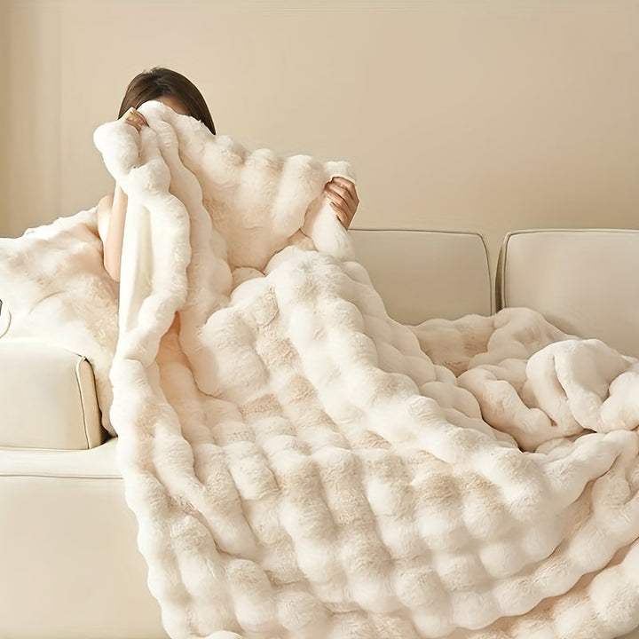 Comfortabele slaapdeken van zacht fleece, garandeert een warme en rustgevende nachtrust.