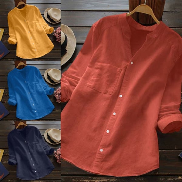 Dames casual blouse met knoopsluiting voor dagelijks comfort en een modieuze zomerlook. Losse pasvorm.