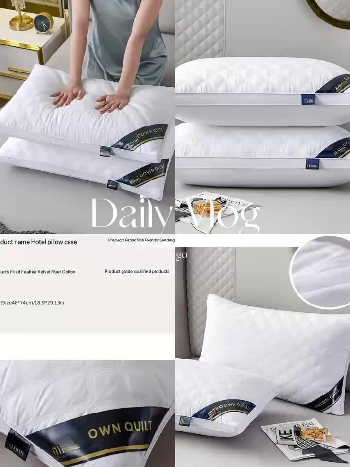 Slaapcomfort set: 2 hypoallergene 3D kussens. Hotelkwaliteit, wasbaar, ademend en optimale nekondersteuning.