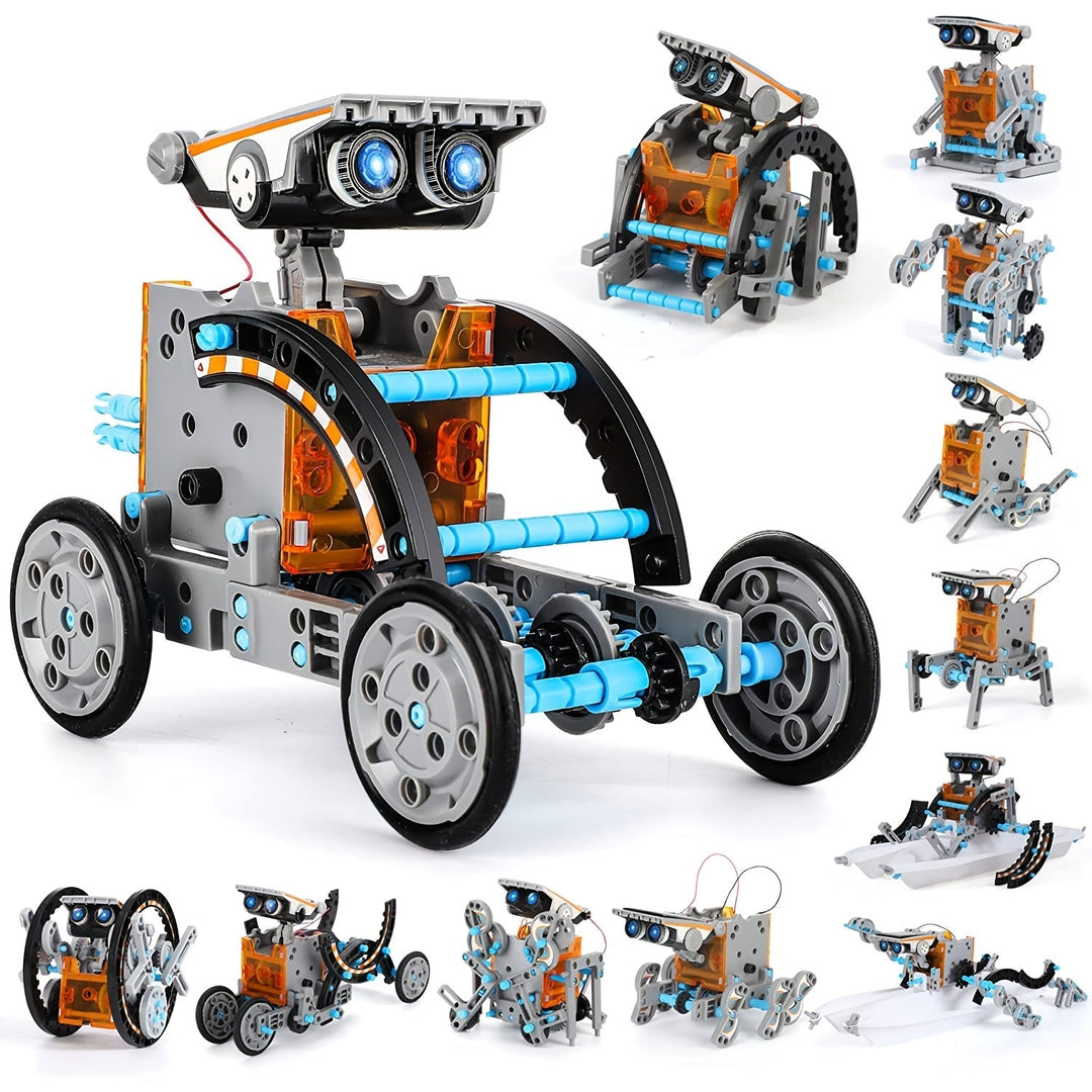 12-in-1 Educatieve Solar Robot Bouwset voor kinderen, perfect STEM speelgoed met zonne-energie.