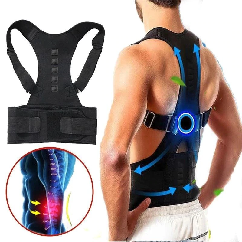 Magnetische rugsteun voor een optimale houding, verlicht rugpijn en nekklachten. Unisex model.