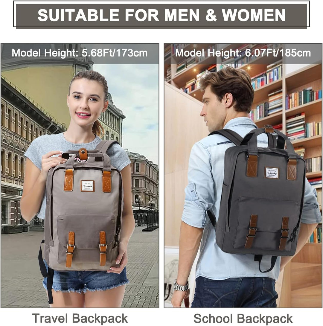 UrbanEase vintage laptoprugzak (15.6"), waterdicht. Een veelzijdige rugzak voor stedelijk gebruik.