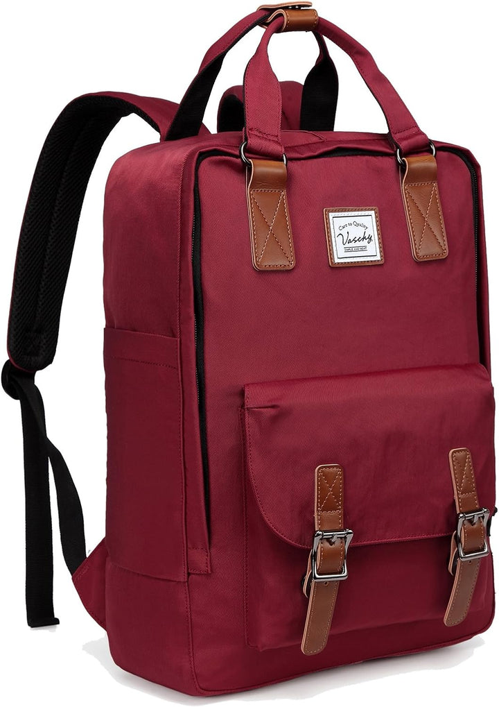 Stijlvolle unisex vintage laptoprugzak, waterdicht en duurzaam, perfect voor een 15.6" laptop.