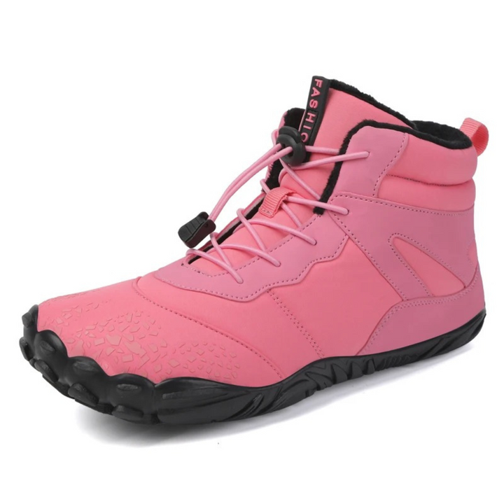 Warme en waterafstotende FrostFlex barefoot sneeuwlaarzen, geschikt voor elk winteravontuur, comfortabel.