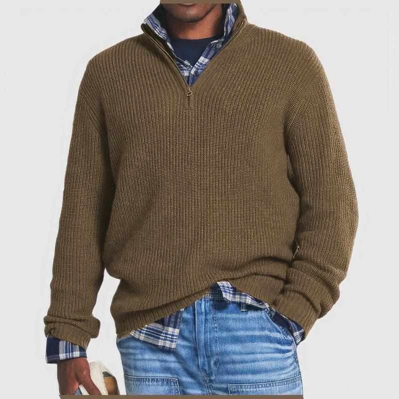 Zachte heren trui, ideaal voor herfst en winter. Warme, chique pullover met een tijdloos, elegant design.