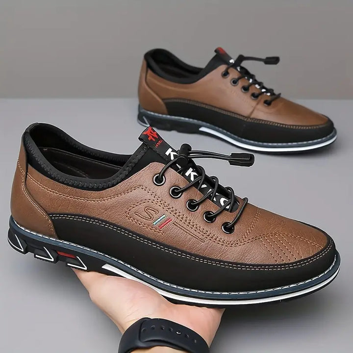 Elegante grijze Oxford herenschoenen, combineren comfort met een verfijnde uitstraling.