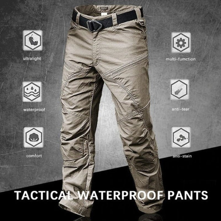 Duurzame heren cargo broek met stretch, ideaal voor wandelen en functioneel tactisch gebruik.