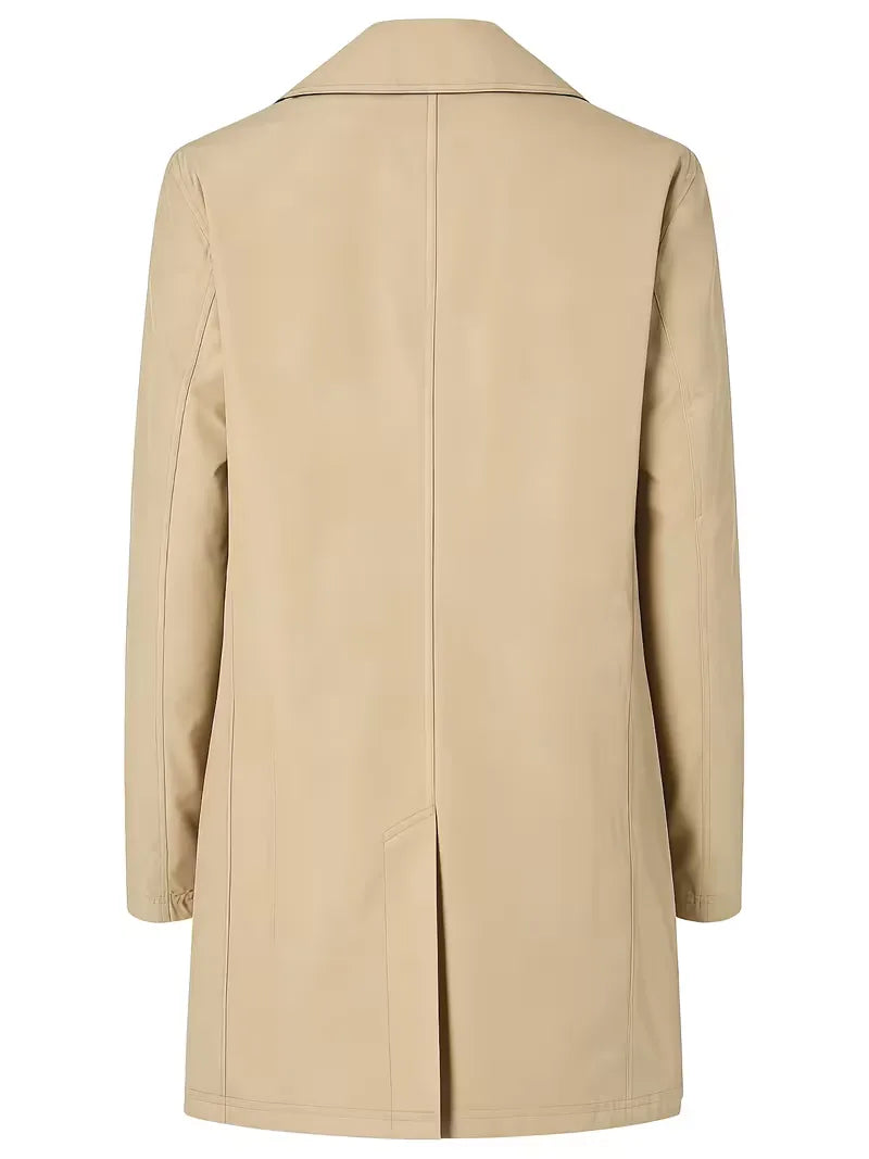 Matcha groene heren slim fit trenchcoat, moderne herfstjas, voegt stijl toe aan elke smart casual outfit.