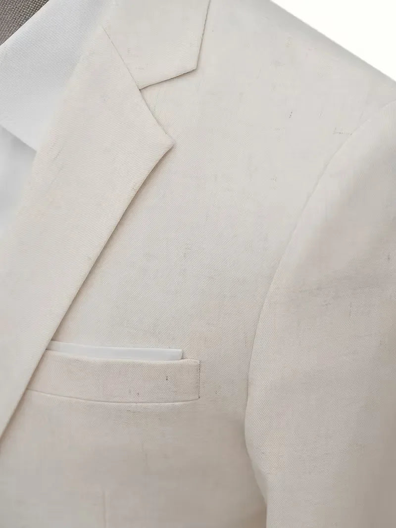 Heren smart-casual blazer: completeer je formele of casual look met deze V-hals blazer.