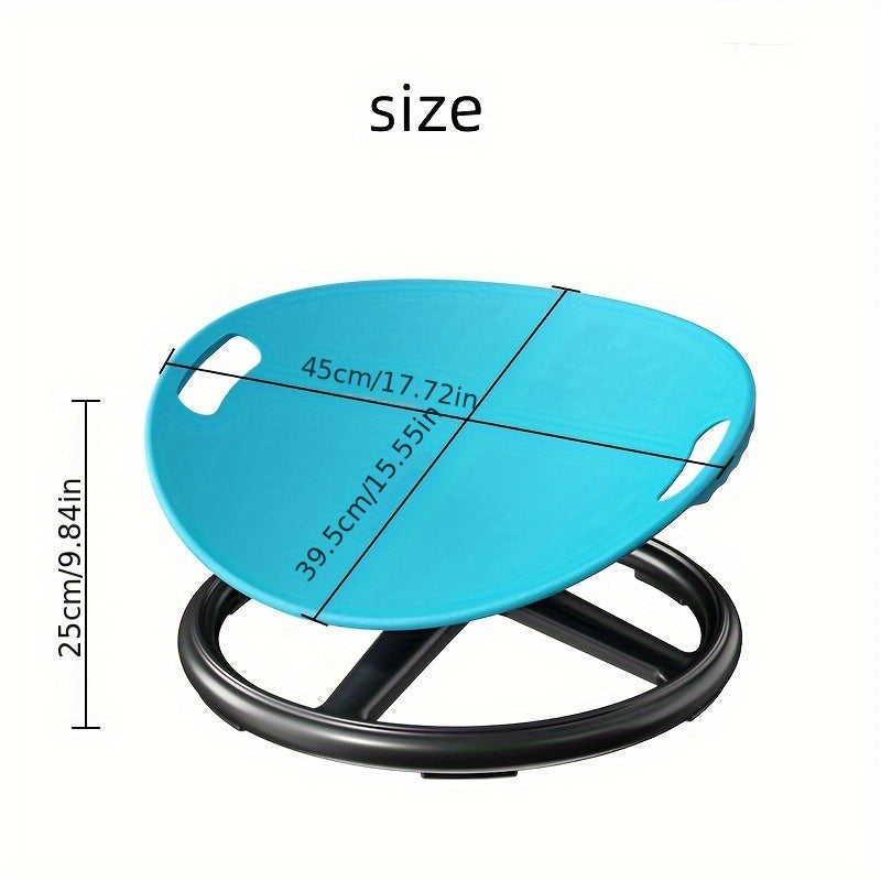 Bovenaanzicht FocusFlow swivel stoel, benadrukt compact en flexibel design voor actief zitten.