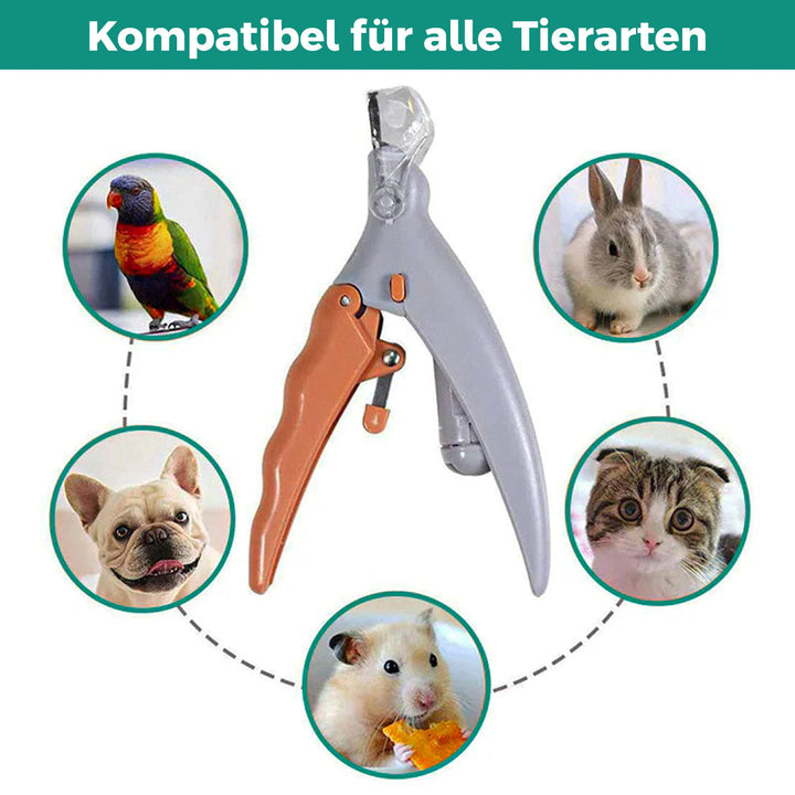 Universele nagelknipper voor alle huisdieren: hond, kat, konijn. Met LED en sensor voor veilige, stressvrije verzorging.
