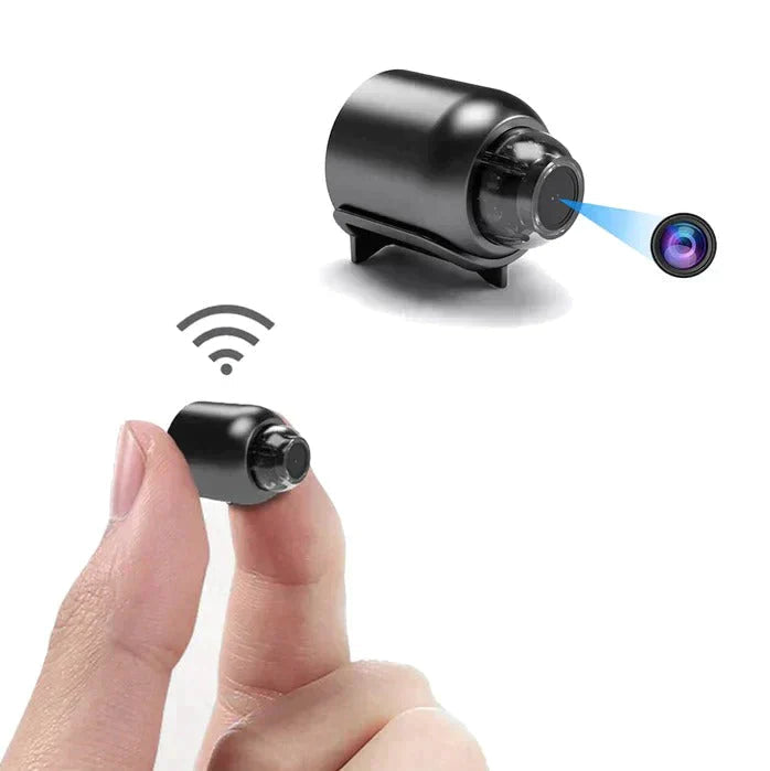 Draadloze smart home beveiligingscamera met wifi, nachtzicht en compact design. Ideaal voor binnen.