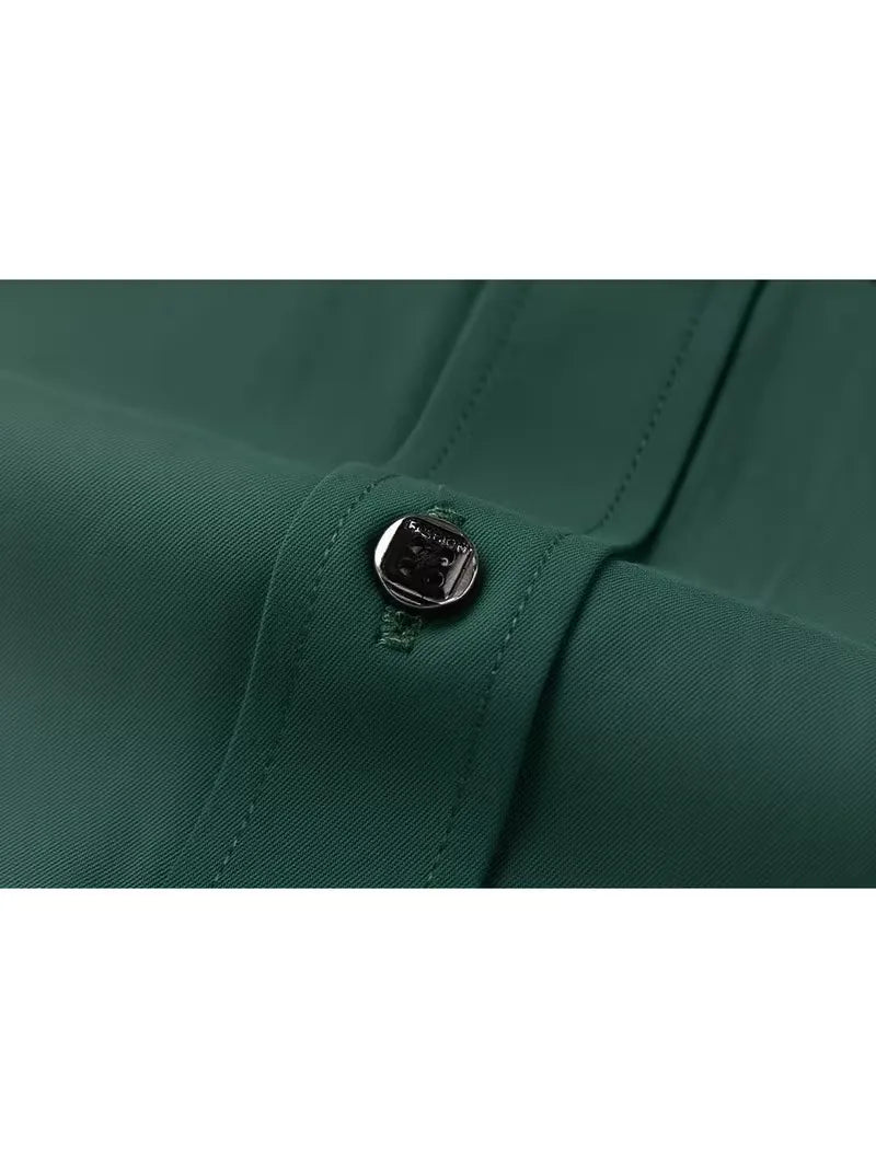 Verfijnd slimfit overhemd heren met mandarijnkraag, perfect voor zowel zakelijk als smartcasual.
