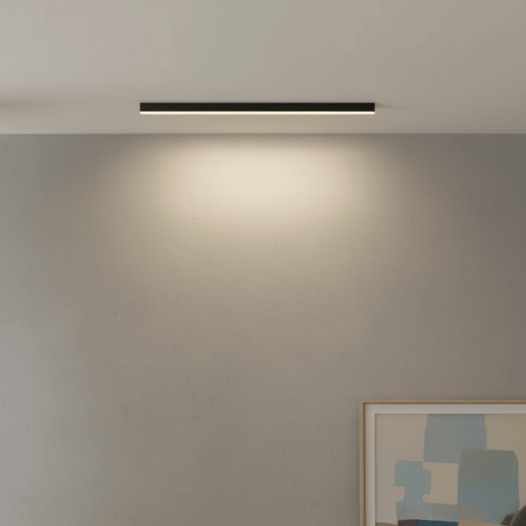Energiezuinige dimbare LED plafondlamp, Scandinavische stijl, krachtige verlichting.