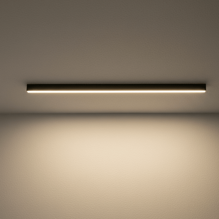 Moderne LED plafondlamp met minimalistisch design, ideaal voor woonkamer of hal.