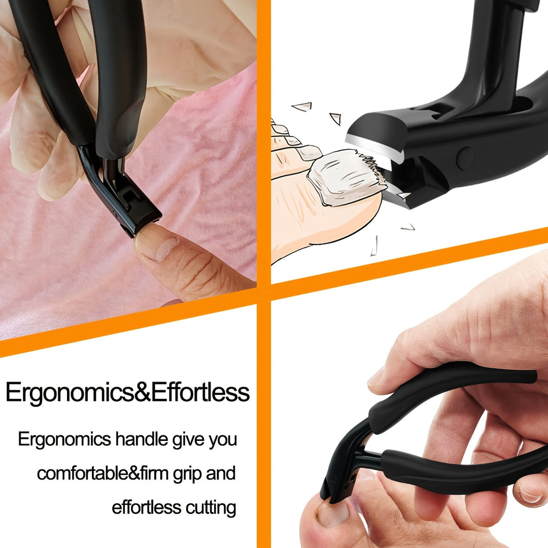 Hoge kwaliteit teennagelknipper voor dikke nagels; comfortabel RVS instrument voor nauwkeurige voetverzorging.
