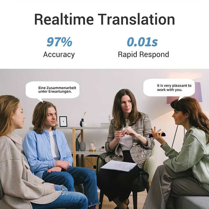 Efficiënte draagbare taalvertaler met Wi-Fi, vergemakkelijkt zakelijke gesprekken en reizen wereldwijd.