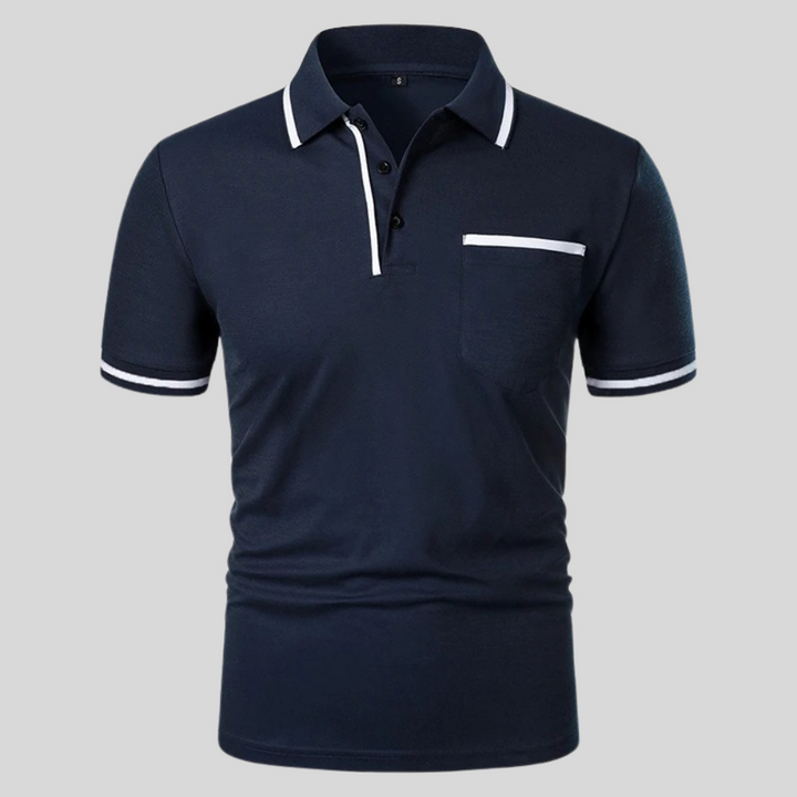 Casual herenpoloshirt met praktische borstzak en korte mouwen. Stijlvolle en veelzijdige herenkleding.