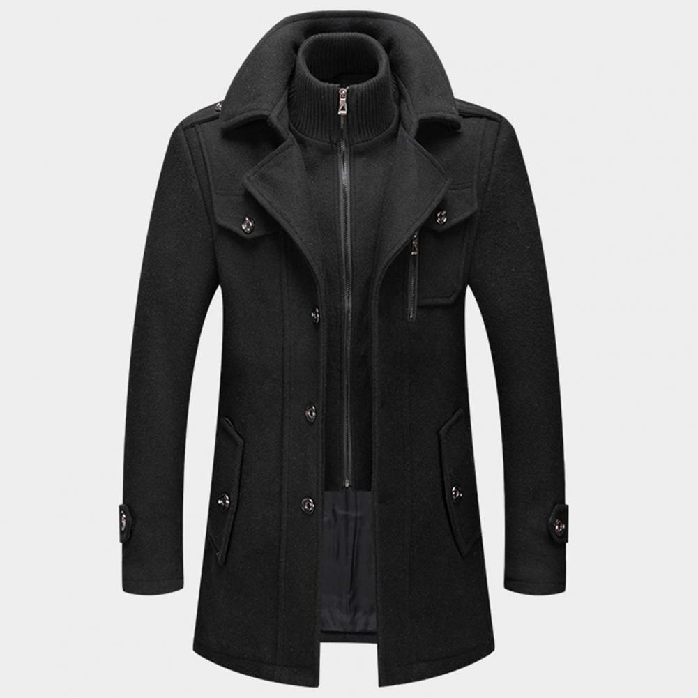 Lange, comfortabele heren winterjas in een stijlvol design. Warme buitenkleding voor de moderne man.