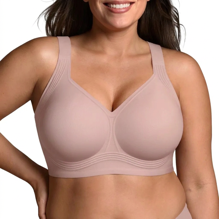 Witte beugelloze push-up BH voor dames, perfect voor onzichtbare, comfortabele ondersteuning.